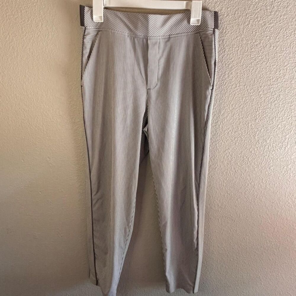Athleta Women's Gray/ White Striped Joggers Size 10